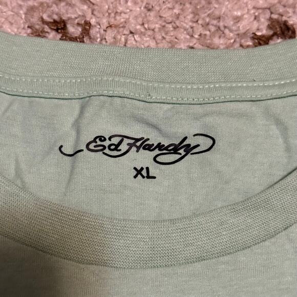 Ed Hardy Tiger Shirt Size XL Death Before Dishonor Y2K - Picture 3 of 5